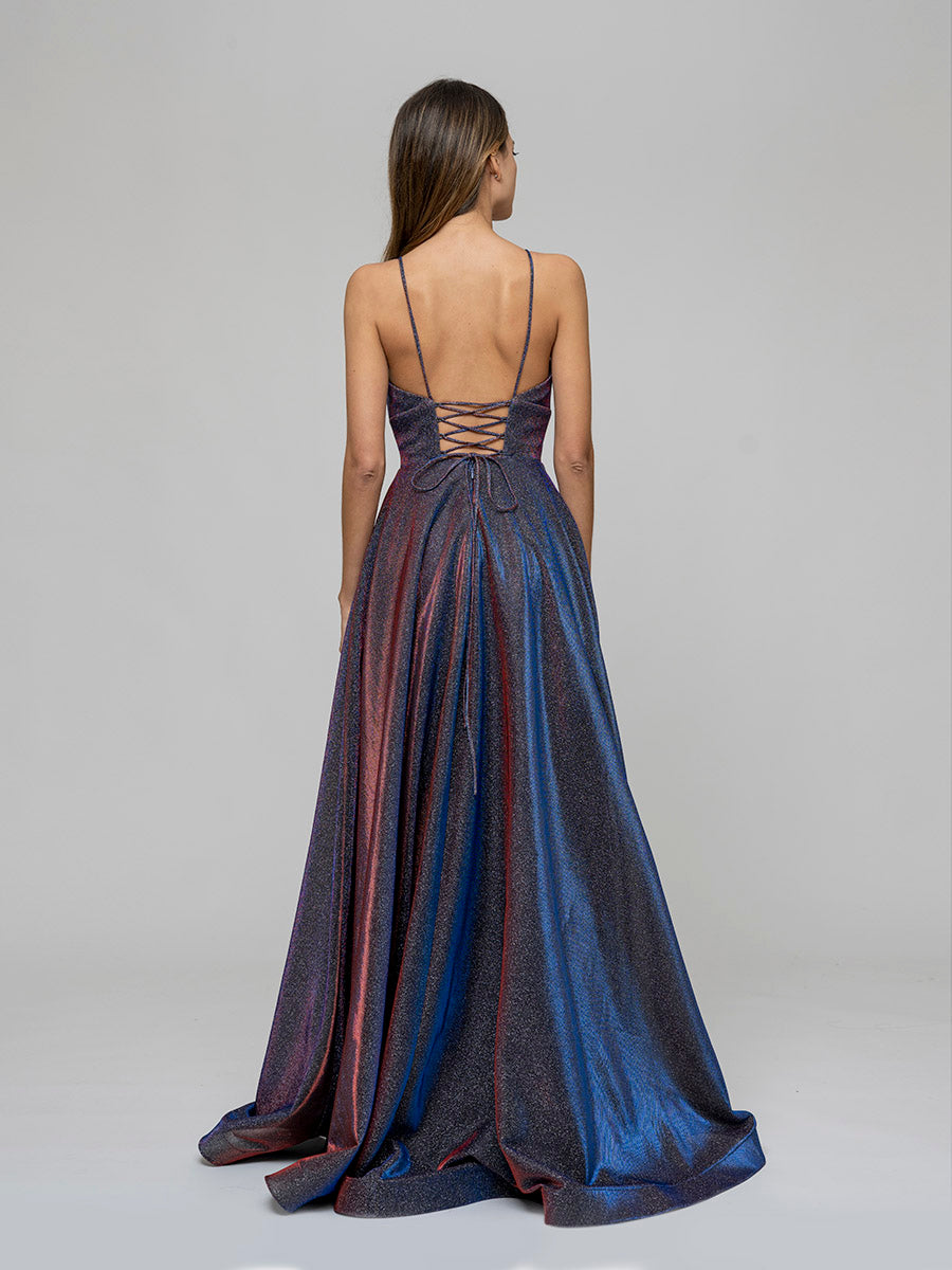Clover Strapless Metallic Formal Dress - PO877 | Sentani Boutique
